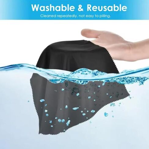 10pcs Computer Cleaning Cloth Microfiber Camera Lens Glasses Cleaner TV Laptop Pad Tablet Phone Electronics Screen Wipes 15cm (Grey) in Saudi Arabia