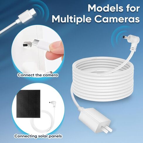 Power Adapter for Ring Indoor Camera (2nd Gen), 9.8FTMicro USB Ring Camera Power Cable (1Pack) in Saudi Arabia