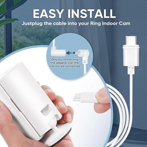 Power Adapter for Ring Indoor Camera (2nd Gen), 9.8FTMicro USB Ring Camera Power Cable (1Pack) in Saudi Arabia