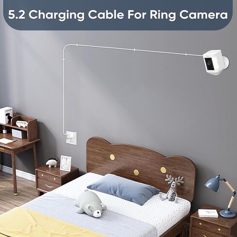 Power Adapter for Ring Indoor Camera (2nd Gen), 9.8FTMicro USB Ring Camera Power Cable (1Pack) in Saudi Arabia