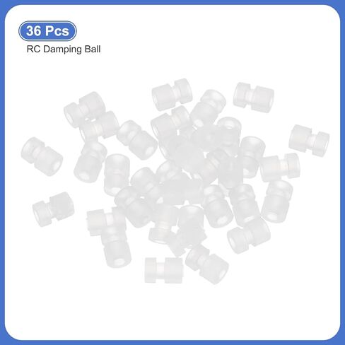 كرات مطاطية مضادة للاهتزاز من MECCANIXITY RC لجهاز التحكم في الطيران RC F4 F7 ملحقات طائرة بدون طيار RC M2x6.6 مم (شفاف)، عبوة من 36 قطعة in Saudi Arabia