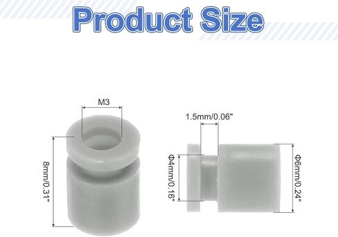 كرات مطاطية مضادة للاهتزاز من MECCANIXITY RC لجهاز التحكم في الطيران RC F4 F7 ملحقات الطائرة بدون طيار M3x8mm (رمادي)، عبوة من 36 قطعة in Saudi Arabia