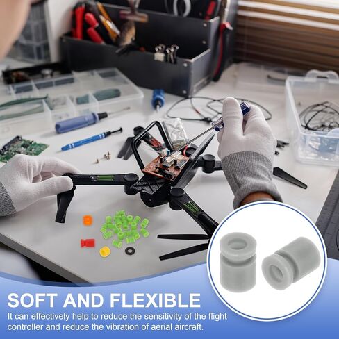 كرات مطاطية مضادة للاهتزاز من MECCANIXITY RC لجهاز التحكم في الطيران RC F4 F7 ملحقات الطائرة بدون طيار M3x8mm (رمادي)، عبوة من 36 قطعة in Saudi Arabia