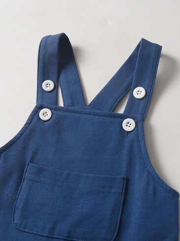 Baby Boys Dinosaur Print Clothes Infant Long Sleeve Romper and Overall Pants Outfit Set in Kuwait