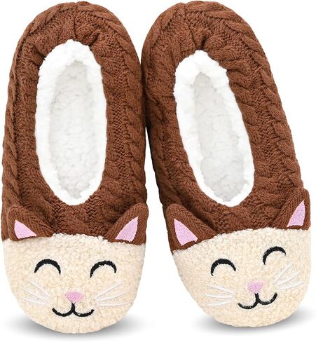 DICUIRD Womens Animal Slipper Socks Non Slip Gripper House Slippers | Cute animal fuzzy design, Anti-slip grippers, soft sole, warm comfy indoor slipper socks for women in Saudi Arabia