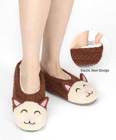 DICUIRD Womens Animal Slipper Socks Non Slip Gripper House Slippers | Cute animal fuzzy design, Anti-slip grippers, soft sole, warm comfy indoor slipper socks for women in Saudi Arabia
