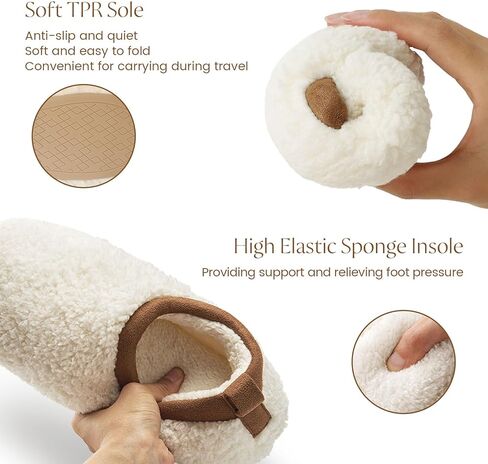 Chantomoo Womens Slippers Soft Sole Indoor Memory Foam Loafer Fuzzy Slippers in Kuwait