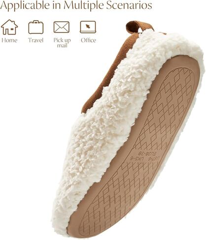 Chantomoo Womens Slippers Soft Sole Indoor Memory Foam Loafer Fuzzy Slippers in Kuwait