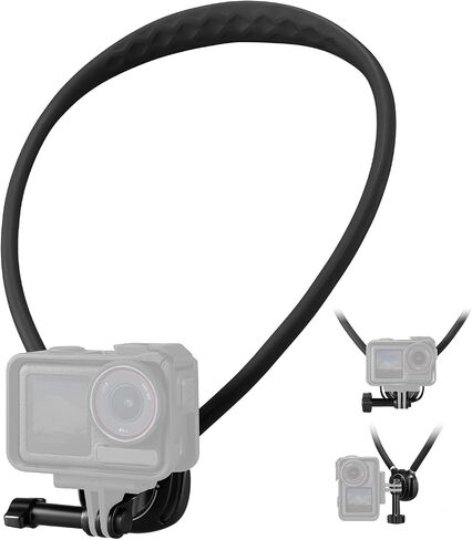 K&F CONCEPT Neck Mount with Air Cushion, Camera Holder with 1/4" Adapter, Hands-Free POV Vlogging for GoPro Hero 13/12/11/10/9/8/7/6/5/4/MAX, Insta 360 X5/X4/Ace Pro 2, DJI Osmo Nano Action 3/4/5 Pro in Saudi Arabia
