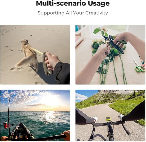 K&F CONCEPT Neck Mount with Air Cushion, Camera Holder with 1/4" Adapter, Hands-Free POV Vlogging for GoPro Hero 13/12/11/10/9/8/7/6/5/4/MAX, Insta 360 X5/X4/Ace Pro 2, DJI Osmo Nano Action 3/4/5 Pro in Saudi Arabia
