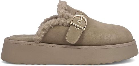 صندل نسائي من MIA Shoes Sugary ذو نعل سميك من الجلد السويدي النباتي in Saudi Arabia
