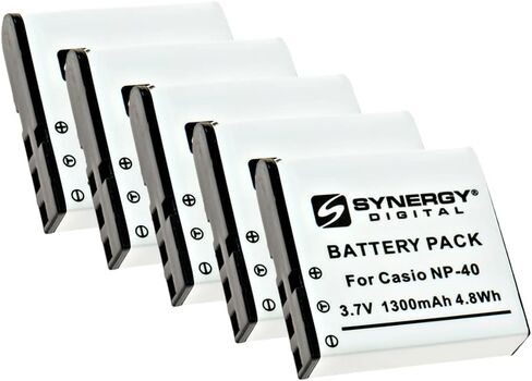 Synergy Digital Digital Camera Batteries, Compatible with Lenmar DLCS40 Digital Camera Batteries (Li-Ion, 3.7V, 1300 mAh), Set of 4 in Saudi Arabia