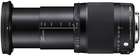 Sigma 18-300mm f/3.5-6.3 DC OS HSM Contemporary for Nikon Bundle Includes: Backpack, Flash, Memory Card, Card Wallet, 12 inch Tripod, Cleaning Kit, Blower Brush, Lens Pen, Neck Strap + More in Saudi Arabia