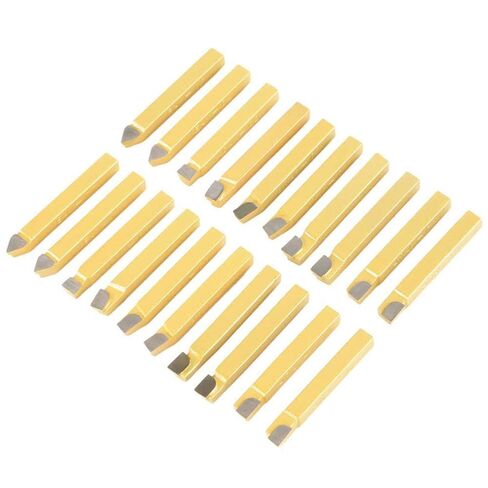 Hilitand Carbide Turning Tool, 20pcs 1/4in Lathe Tools Set Carbide Tipped Cutting Turning Tools for Welding Milling, Turning Inserts, Hilitandq7mv86hfon in Saudi Arabia