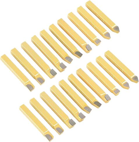 Hilitand Carbide Turning Tool, 20pcs 1/4in Lathe Tools Set Carbide Tipped Cutting Turning Tools for Welding Milling, Turning Inserts, Hilitandq7mv86hfon in Saudi Arabia