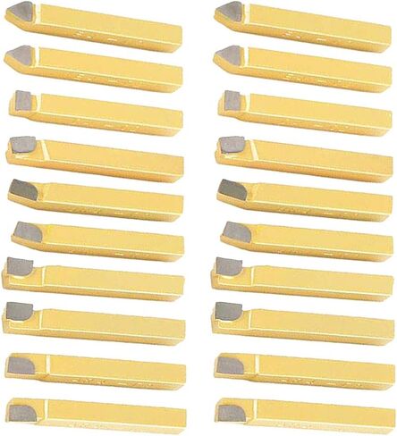 Hilitand Carbide Turning Tool, 20pcs 1/4in Lathe Tools Set Carbide Tipped Cutting Turning Tools for Welding Milling, Turning Inserts, Hilitandq7mv86hfon in Saudi Arabia