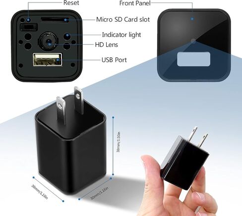 كاميرا أمان WiFi بدقة 1080 بكسل مع كشف الحركة وكاشف التجسس المخفي والتنبيه في الوقت الحقيقي، وكاميرا مراقبة داخلية لسلامة المنزل/المكتب in Kuwait