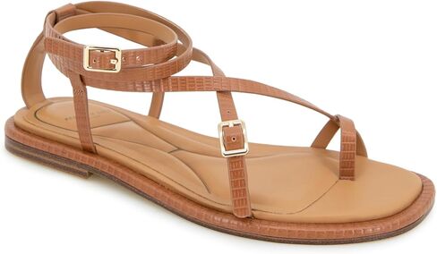 Kenneth Cole New York Women's Paros Flat Sandal, TAN, 8.5 in Saudi Arabia