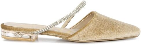 London Rag Turnon Velvet Diamante Detail Flat Mules in Saudi Arabia