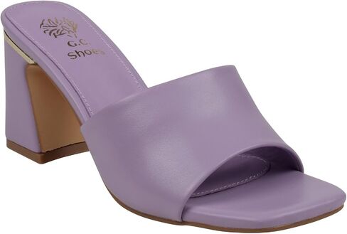 G.C. Shoes Soho Square Toe Block Heel - Woven Leather Upper and A Slip Resistant Rubber Sole in Saudi Arabia