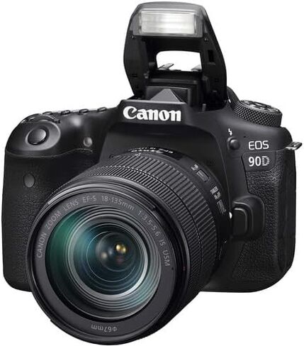 Canon EOS 90D DSLR Camera with 18-135mm Lens | 32.5MP APS-C Sensor, Dual Pixel AF & 4K Video | for Wildlife & Sports Photography (3616C016) + Canon EF-S 24mm f/2.8 STM Lens + Adapter EF-EOS R + More in Saudi Arabia