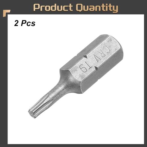 HARFINGTON 2 قطعة مفك براغي توركس لقمة 1/4 بوصة سداسية عرقوب T8 رأس مغناطيسي 1 بوصة طول CR-V فولاذ 6 نقاط مثقاب أمان لأعمال الإصلاح مفك براغي كهربائي in Kuwait