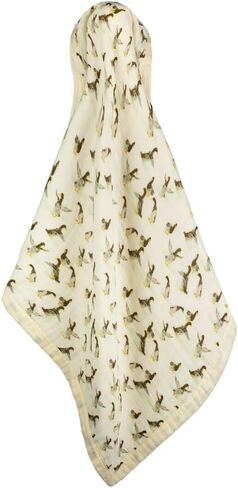 بطانية أطفال من Milkbarn Muslin - بطانية كبيرة مقاس 91.44 سم × 91.44 سم للأطفال - مريحة ومريحة للأولاد والبنات (بط) in Kuwait