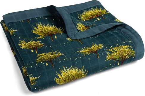 بطانية أطفال من Milkbarn Muslin - بطانية كبيرة مقاس 91.44 سم × 91.44 سم للأطفال - مريحة ومريحة للأولاد والبنات (بط) in Kuwait