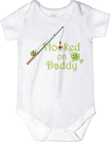 CarefreeTees Hooked on Daddy Fishing Heart Lure (Baby Bodysuit or Tee-Shirt) in Saudi Arabia