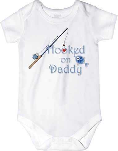 CarefreeTees Hooked on Daddy Fishing Heart Lure (Baby Bodysuit or Tee-Shirt) in Saudi Arabia