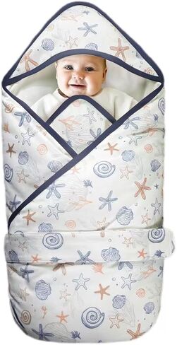 KIDDA Newborn 0-12 Months Baby Swaddle Blanket Multifunctio Boys Girls Cotton Thick Mat Wrap Stroller Sleeping Sacks Infant in Saudi Arabia