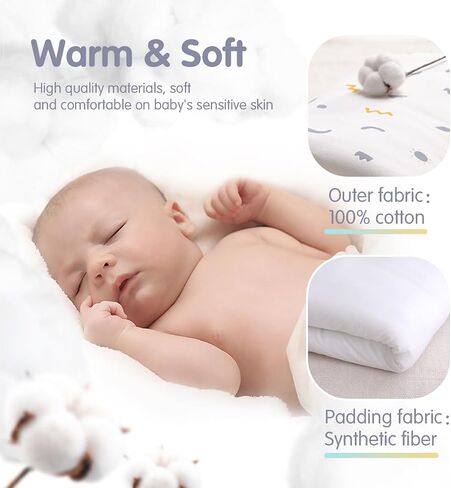 KIDDA Newborn 0-12 Months Baby Swaddle Blanket Multifunctio Boys Girls Cotton Thick Mat Wrap Stroller Sleeping Sacks Infant in Saudi Arabia