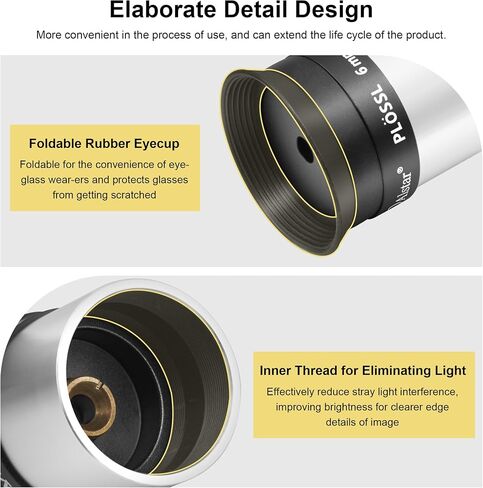 Alstar Telescope Eyepiece Case - Bundle with - Plossl Eyepiece, Diagonal Mirror, 2x Barlow in Saudi Arabia