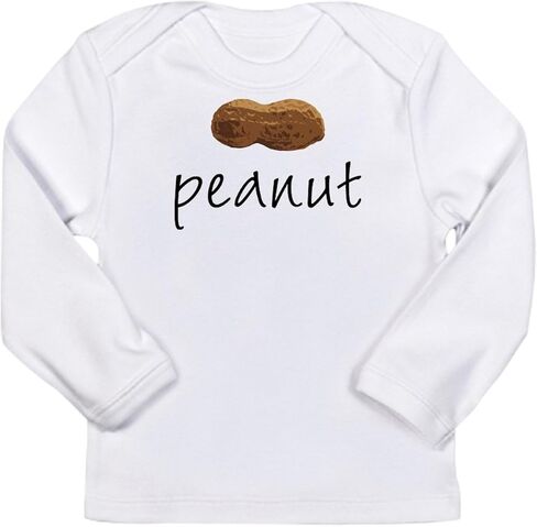 تي شيرت CafePress Peanut بأكمام طويلة للرضع، تي شيرت لطيف بأكمام طويلة للأطفال الرضع in Kuwait