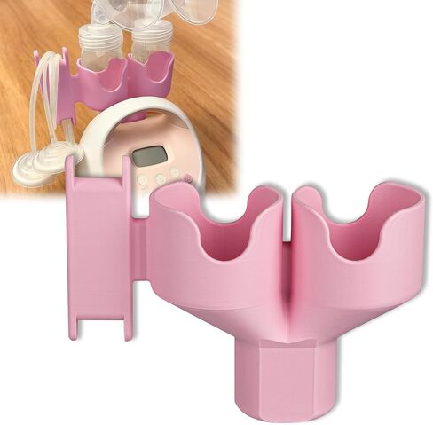 حامل زجاجات لـ Spectra S1 وS2، منظم مزدوج مع إدارة خرطوم متوافق مع زجاجة Spectra الجديدة/القديمة، موفر للمساحة وسهل التركيب (أبيض، مضخة صدر جديدة) in Kuwait