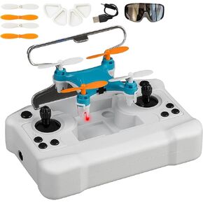 طائرة صغيرة بدون طيار صديقة للمبتدئين، طائرة بدون طيار صغيرة لجميع الأعمار مع رحلات طيران سهلة وحيل 360 درجة، تأثيرات خاصة دوران ثلاثي الأبعاد، مدمجة للغاية ومحمولة، هدية مفاجئة للأولاد والبنات (أزرق) in Kuwait