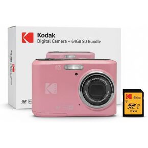 Kodak PIXPRO FZ45 Friendly Zoom 16MP 1080p Full HD Digital Camera (Pastel Pink) Bundle with Memory Card (2 Items) in Saudi Arabia