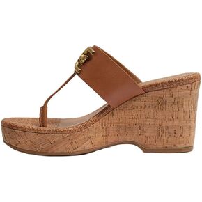 صندل Sam Edelman Yardlie Cuoio بكعب ويدج بني وحزام جلدي سهل الارتداء in Kuwait