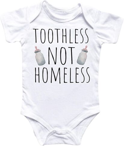 Toothless Not Homeless - Baby Boy Girl Clothes Infant Bodysuit Funny Cute Newborn in Saudi Arabia