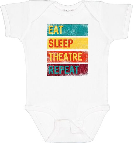 inktastic Eat Sleep Theatre Repeat Drama Gift for Actor Baby Bodysuit in Saudi Arabia