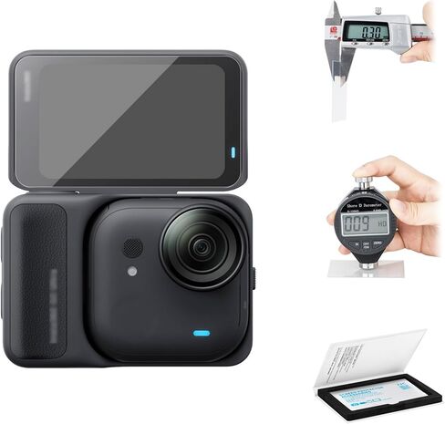 واقي شاشة JJC مكون من قطعتين لجهاز Insta360 GO Ultra، زجاج مقسى فائق الوضوح متوافق مع ملحقات Insta 360 GO Ultra، 0.3 مم 9H 2.5D تغطية كاملة مضادة للخدش ومضادة للفقاعات in Saudi Arabia