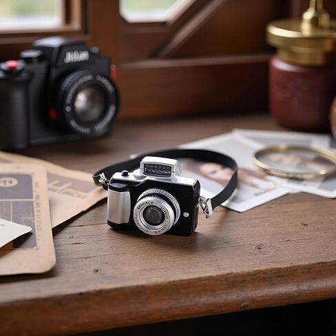 1:4 Scale Mini Camera Prop Ornament Vintage Camera Model, Miniature Digital Camera Mini Decoration Accessories Photography Props Ornament in Saudi Arabia