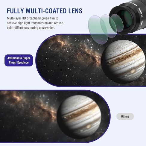 Astromania 1.25" 40mm Super Plossl Telescope Eyepiece - Bundle with - 1.25 Inch Telescope Eyepiece Parfocal Rings Set of Three in Saudi Arabia