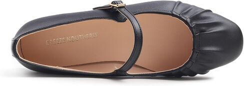 Women's Square Toe Mary Jane Fashion Ballet with Strap Comfort Dressy Working Flats in Kuwait