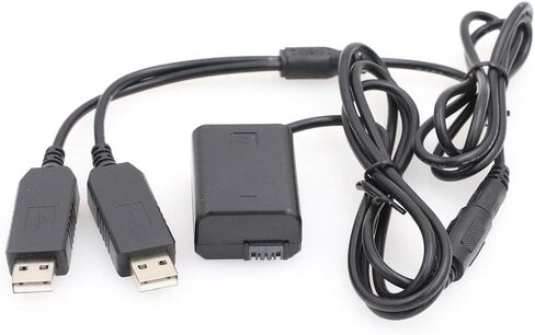 SZRMCC Double USB DC 5V to NP-FW50 DC Coupler Dummy Battery for Sony A7 A7S A7R A7SII a5100 a6300 NEX Series Camera in Saudi Arabia