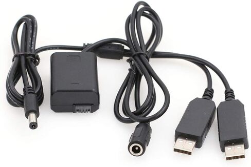 SZRMCC Double USB DC 5V to NP-FW50 DC Coupler Dummy Battery for Sony A7 A7S A7R A7SII a5100 a6300 NEX Series Camera in Saudi Arabia