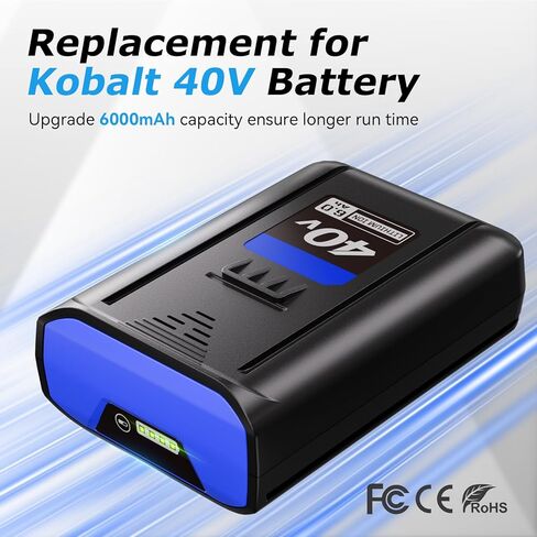 بديل 6.0 أمبير لبطارية Kobalt 40V MAX KB440-06 KB240-06 KB2540C-06 KB-540-06 KB640-03، متوافق مع أدوات الطاقة Kobalt 40V in Kuwait