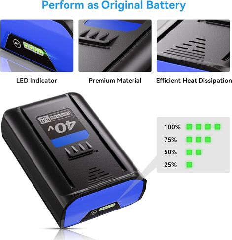 بديل 6.0 أمبير لبطارية Kobalt 40V MAX KB440-06 KB240-06 KB2540C-06 KB-540-06 KB640-03، متوافق مع أدوات الطاقة Kobalt 40V in Kuwait