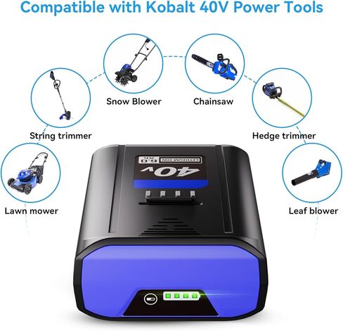 بديل 6.0 أمبير لبطارية Kobalt 40V MAX KB440-06 KB240-06 KB2540C-06 KB-540-06 KB640-03، متوافق مع أدوات الطاقة Kobalt 40V in Kuwait