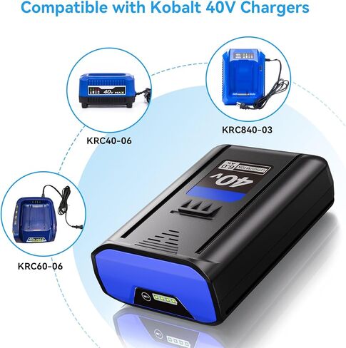 بديل 6.0 أمبير لبطارية Kobalt 40V MAX KB440-06 KB240-06 KB2540C-06 KB-540-06 KB640-03، متوافق مع أدوات الطاقة Kobalt 40V in Kuwait